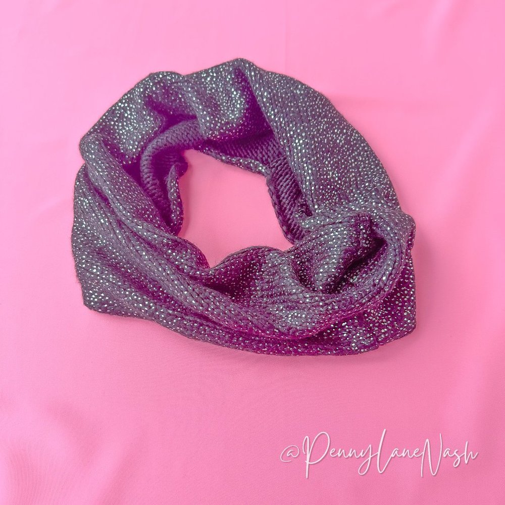 William Rast Acrylic Infinity Scarf Black Sparkle
